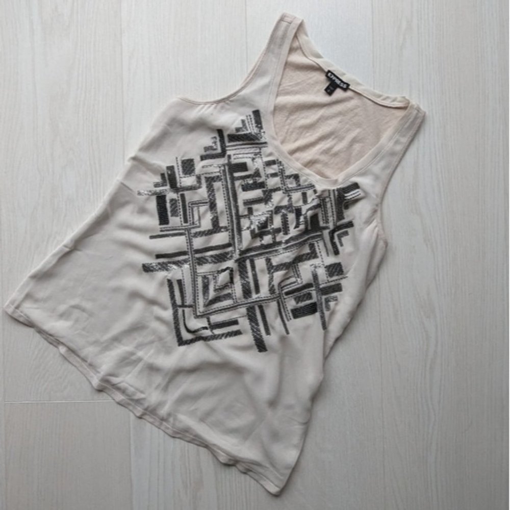 EXPRESS Tank Top with Beads Embellishments